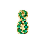 Yellow gold Round Emerald Twisted Eternity Band with Pavé and Shared Prong Setting_27