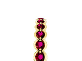 Yellow gold Round Garnet Bezel Set Eternity Band_12