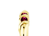 Yellow gold Round Garnet Eternity Band with Twist Prong Setting_11
