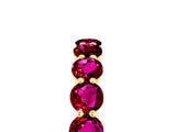Yellow gold Round Garnet Eternity Band with U-Prong Setting_35