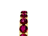 Yellow gold Round Garnet Half Eternity Band with Classic Prong Setting_11