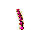 Yellow gold Round Garnet Pavé Half Eternity Band with Shared Prong Setting_11