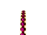 Yellow gold Round Garnet Pavé Set Eternity Band with Micro Prong Setting_11