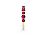 Yellow gold Round Garnet Scalloped Prong Set Eternity Band_20