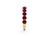 Yellow gold Round Garnet Shared Prong Eternity Band_8