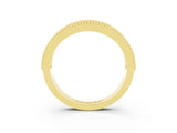 Yellow gold Round Garnet Twist Milgrain Band with Bezel Setting_15