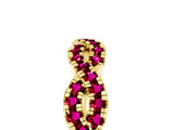 Yellow gold Round Garnet Twisted Eternity Band with Pavé and Shared Prong Setting_27