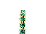 Yellow gold Round Green Sapphire Bezel Set Eternity Band_12