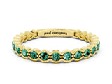 Yellow gold Round Green Sapphire Bezel Set Eternity Band_7