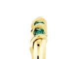 Yellow gold Round Green Sapphire Eternity Band with Twist Prong Setting_11