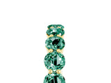 Yellow gold Round Green Sapphire Eternity Band with U-Prong Setting_35
