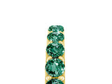 Yellow gold Round Green Sapphire Half Eternity Band with Classic Prong Setting_11