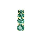 Yellow gold Round Green Sapphire Half-Eternity Prong-Set Band_11