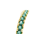 Yellow gold Round Green Sapphire Pavé Curved Band with Shared Prong Setting_11