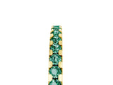 Yellow gold Round Green Sapphire Pavé Set Eternity Band with Micro Prong Setting_11