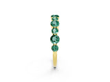 Yellow gold Round Green Sapphire Scalloped Prong Set Eternity Band_20