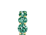 Yellow gold Round Green Sapphire Shared Prong Eternity Band_11