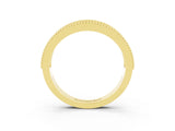 Yellow gold Round Green Sapphire Twist Milgrain Band with Bezel Setting_15