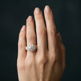 Yellow gold Round Halo Pavé Diamond Engagement Ring with Split Shank and Four-Prong Setting_18