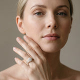 Yellow gold Round Halo Pavé Diamond Engagement Ring with Split Shank and Four-Prong Setting_19