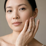 Yellow gold Round Halo Pear Cluster Split Shank Prong Setting Ring_14