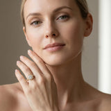 Yellow gold Round Halo Solitaire Diamond Ring with Pave Band and Bezel Setting_13