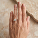 Yellow gold Round Halo Solitaire Diamond Ring with Twisted Band and Four-Prong Setting_12