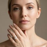 Yellow gold Round Halo Split Shank Milgrain Diamond Ring_31