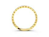 Yellow gold Round Moissanite Bezel Set Eternity Band_10