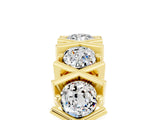 Yellow gold Round Moissanite Channel Set Band with X-Prong Detail_11