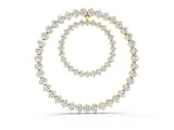 Yellow gold Round Moissanite Double Halo Prong Set Pendant_11