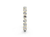 Yellow gold Round Moissanite Eternity Band with U-Prong Setting_32