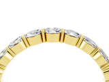 Yellow gold Round Moissanite Eternity Band with U-Prong Setting_34