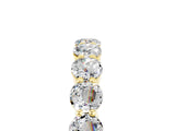Yellow gold Round Moissanite Eternity Band with U-Prong Setting_35