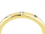 Yellow gold Round Moissanite Flush-Set Comfort Fit Band_10
