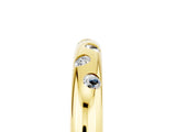 Yellow gold Round Moissanite Flush-Set Comfort Fit Band_11