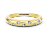 Yellow gold Round Moissanite Flush-Set Comfort Fit Band_6