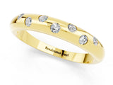 Yellow gold Round Moissanite Flush-Set Comfort Fit Band_7
