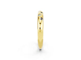 Yellow gold Round Moissanite Flush-Set Comfort Fit Band_8