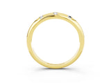 Yellow gold Round Moissanite Flush-Set Comfort Fit Band_9