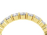 Yellow gold Round Moissanite Half-Eternity Prong-Set Band_10