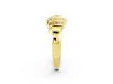 Yellow gold Round Moissanite Multi-Row Crossover Band_8
