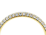 Yellow gold Round Moissanite Pavé Eternity Band with Shared Prong Setting_10