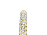 Yellow gold Round Moissanite Pavé Eternity Band with Shared Prong Setting_11