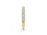 Yellow gold Round Moissanite Pavé Eternity Band with Shared Prong Setting_8