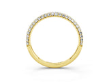 Yellow gold Round Moissanite Pavé Eternity Band with Shared Prong Setting_9