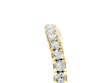 Yellow gold Round Moissanite Pavé Half Eternity Band with Shared Prong Setting_11