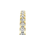 Yellow gold Round Moissanite Pavé Set Eternity Band with Micro Prong Setting_11