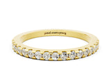 Yellow gold Round Moissanite Pavé Set Eternity Band with Micro Prong Setting_6