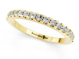 Yellow gold Round Moissanite Pavé Set Eternity Band with Micro Prong Setting_7